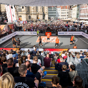 3x3 Basketball während der Finals 2025 Dresden