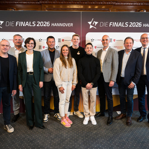 Pressekonferenz „100 Tage vor den Finals 2026 Hannover“ am 14.04.2026 in Hannover, Deutschland.
