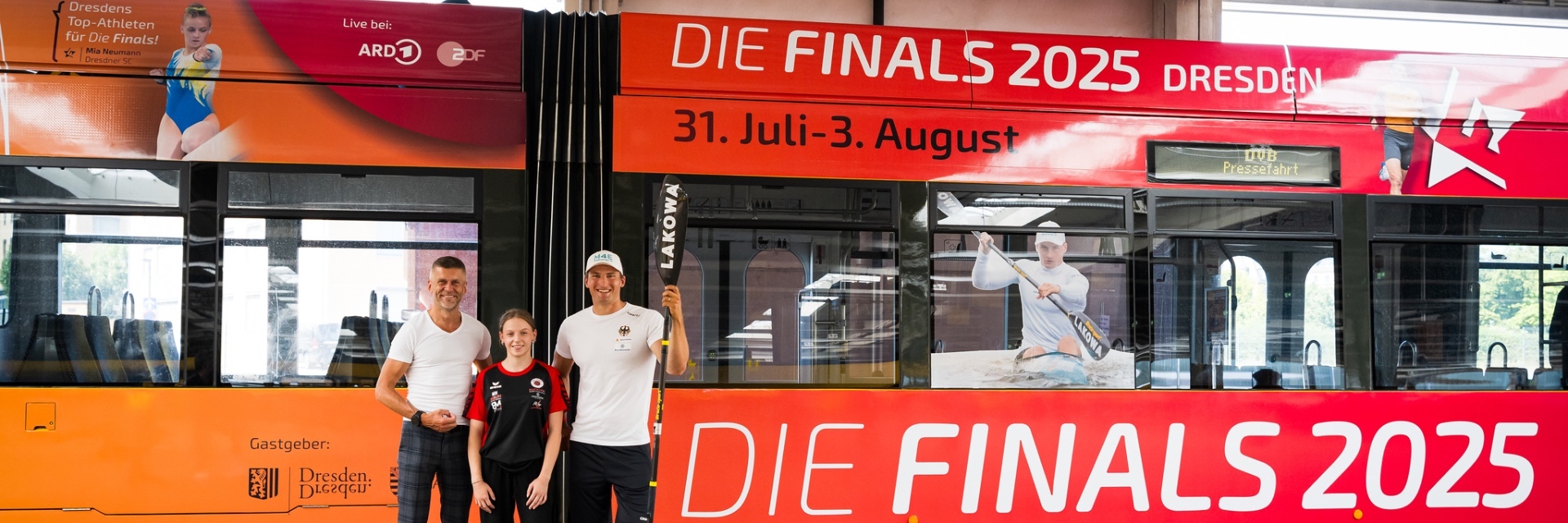 Vorstellung der Straßenbahn für die Finals 2025 Dresden