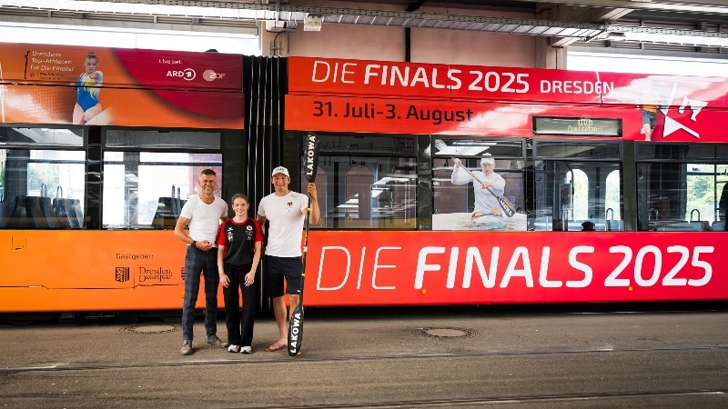 Vorstellung der Straßenbahn für die Finals 2025 Dresden
