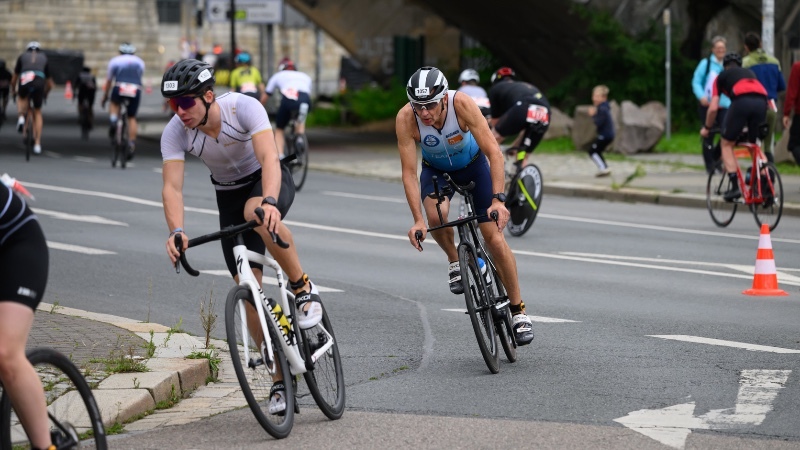 Radfahrer auf der Strecke