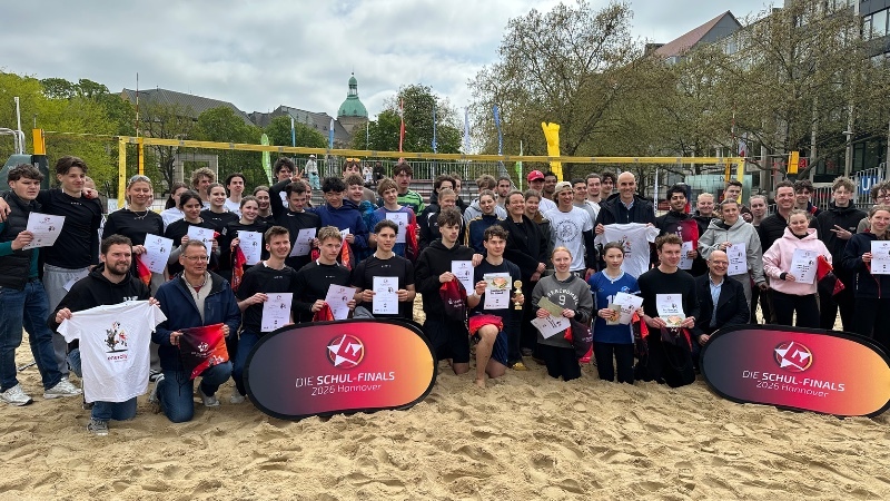 Gruppenbild zur Siegerehrung bei den Schul-Finals